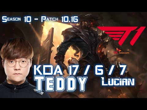 T1 Teddy LUCIAN vs TWISTED FATE Mid - Patch 10.16 KR Ranked