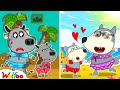 Your Mom vs My Mom 😻😊 Busy Busy Mommy - Wolfoo Fun Day on the Beach 🤩 @WolfooCanadaKidsCartoon