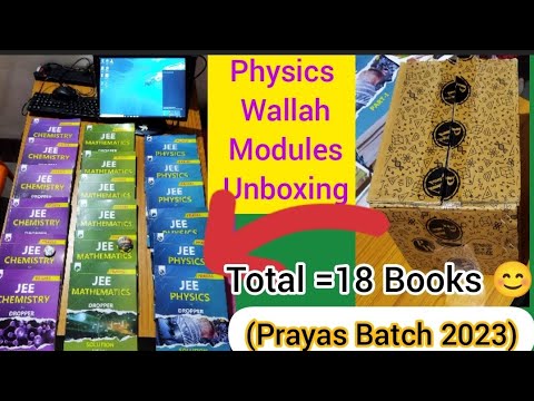 💖 PW Modules (18 Books) unboxing 📚Prayas Batch 2023,
