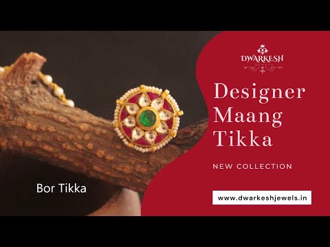 Designer Mang Tikka - Indian Traditional Jewellery  - Dwarkesh Jewels
