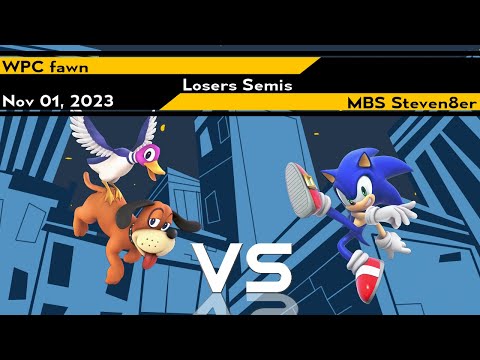 Xeno316 Losers Semis - fawn (Duck Hunt) vs Steven8er (Sonic) - SSBU Ultimate Tournament