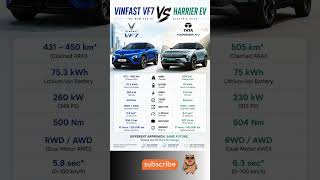 VinFast VF7 vs Tata Harrier EV ⚡ Full Comparison | Range, Power, Features & Price | Which EV Wins? 