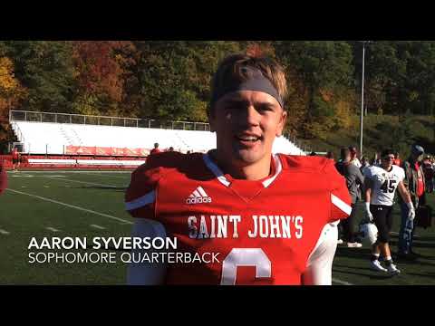 Post-Game Interviews w/SJU's Larson, Morem, Syverson & Fasching - 2021 St. Olaf