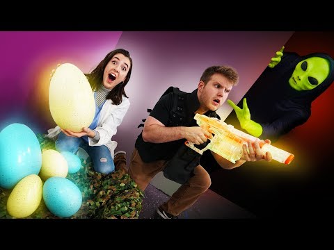 NERF Alien Invasion Escape Challenge! Video