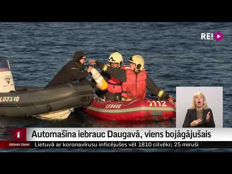 Automašīna iebrauc Daugavā, viens bojāgājušais