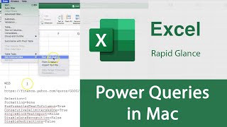 Power Queries in Excel For Mac