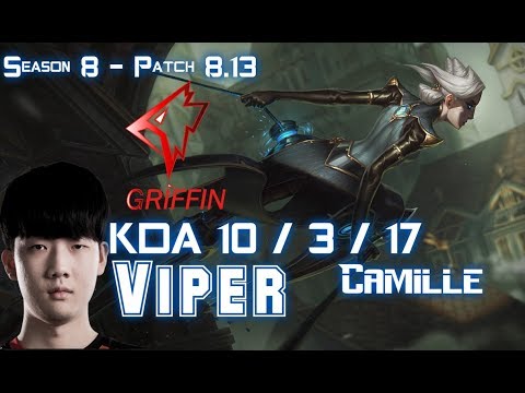 GRF Viper CAMILLE vs KHA'ZIX Jungle - Patch 8.13 KR Ranked