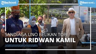 Kunjungan Kerja ke Desa Wisata Budo, Sandiaga Uno Belikan Topi Buatan Warga Lokal untuk Ridwan Kamil