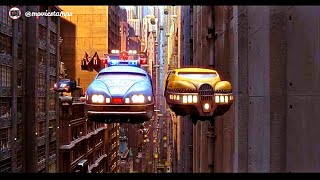 The Fifth Element - Car chase scene | McDonald's scene | Bruce Willis | Milla Jovovich