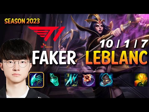 T1 Faker LEBLANC vs JAYCE Mid - Patch 13.17 KR Ranked