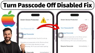 Turn Passcode Off Option Disabled Fixed on iPhone | How to Turn Off Passcode Lock in iPhone