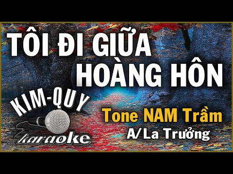 TÔI ĐI GIỮA HOÀNG HÔN - KARAOKE - Tone NAM Trầm ( A/La Trưởng )