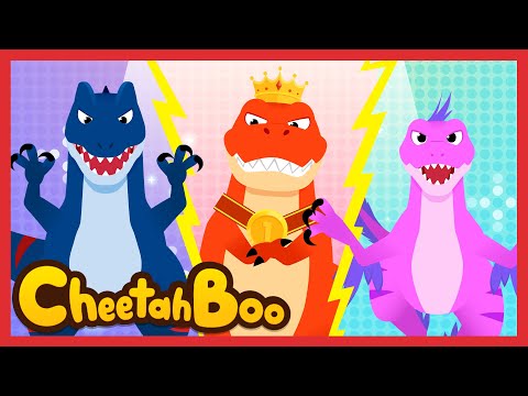 The king of dinosaurs is me! | Tyrannosaurus VS. Allosaurus | Nursery rhymes & Kids Song #Cheetahboo