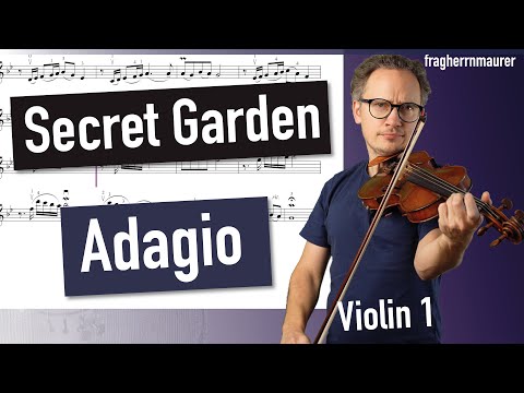 Secret Garden Adagio Violin 1 - Arr. for 2 Violins, Cello and Piano | Violin Sheet Music