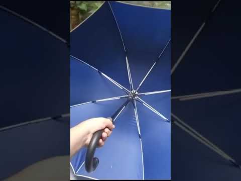 Polyester Blue Windproof Umbrella