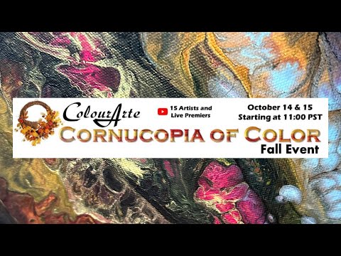 Colourart Fall Event! Using VIVID Intense colors in a Pearl Acrylic Pour... GORGEOUS!