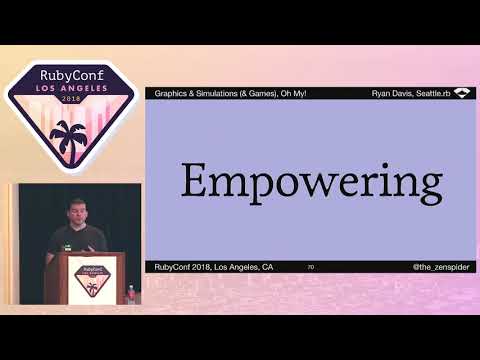 RubyConf 2018 - Graphics and Simulations (and Games), Oh My! by Ryan Davis