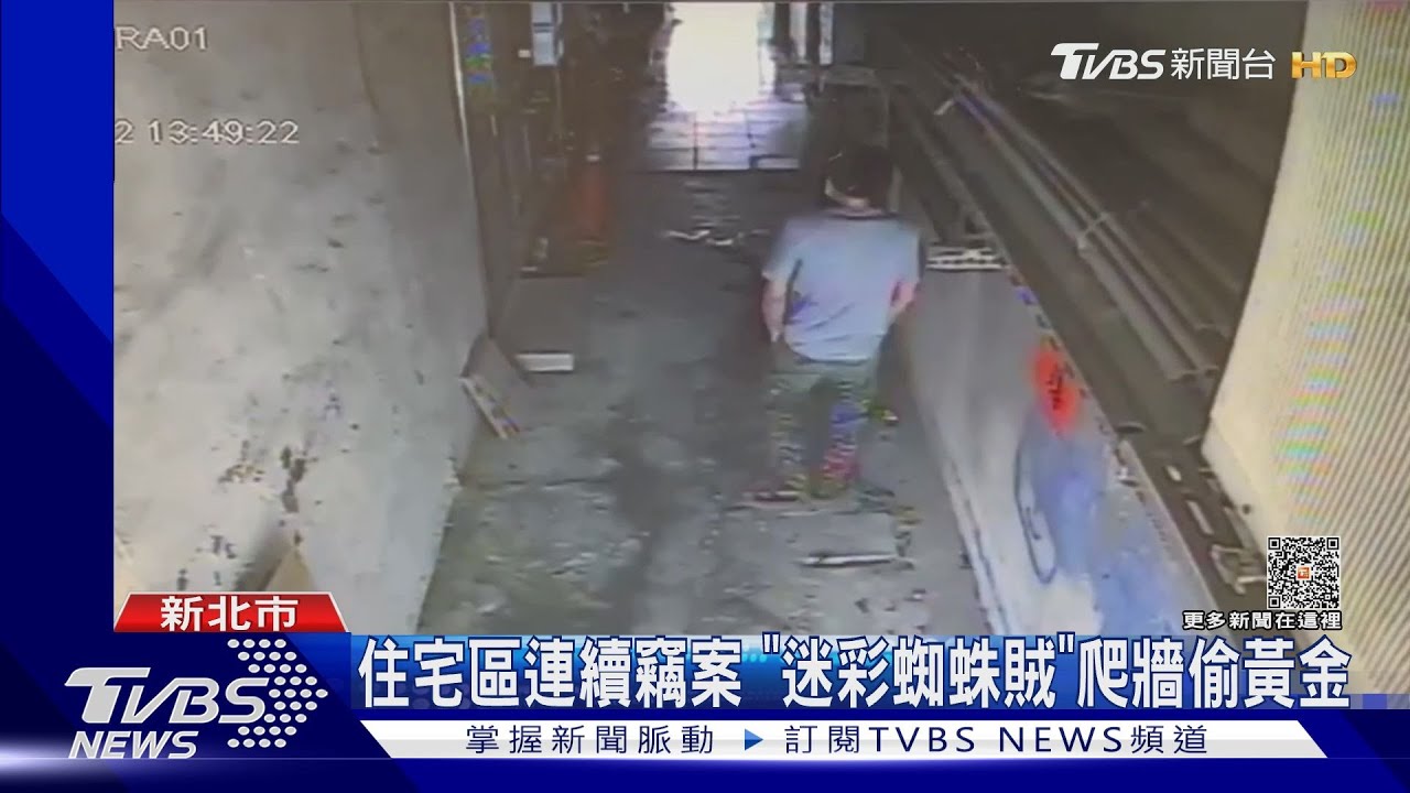 住宅區連續竊案 「迷彩蜘蛛賊」爬牆偷黃金