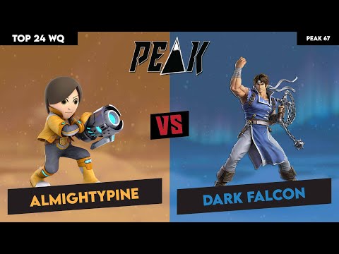 Top 24 WQ AlmightyPine (Mii Gunner) vs Dark Falcon (Richter) (Peak 67)