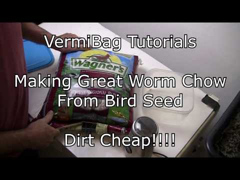 VermiBag Ep 25  "Making Great Worm Chow from Bird Seed II"