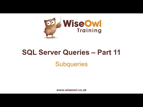SQL Server Queries Part 11 - Subqueries