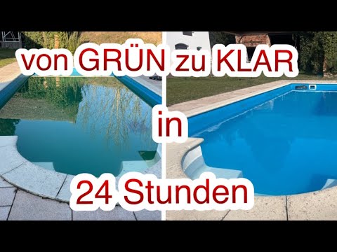Grüner Pool 😱 Einfache Anleitung zum sauberen Pool mit klarem Wasser 💦