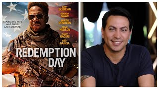 Hicham Hajji, writer and director of Redemption Day w/ Gary Dourdan, Andy Garcia, and Martin Donovan video