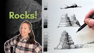 How To Render Rocks With Pen And Ink | Style Tutorial