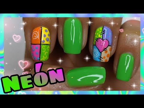 DECORACIÓN DE UÑAS NEON | CORAZÓN ♥ NailArt By Andy