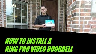 How to Install a RING PRO VIDEO DOORBELL