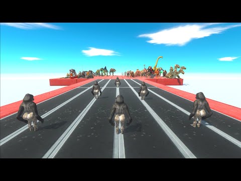 ALL UNITS PROJECTILE GORILLA TEST (NO FLYING UNITS) - Animal Revolt Battle Simulator ARBS