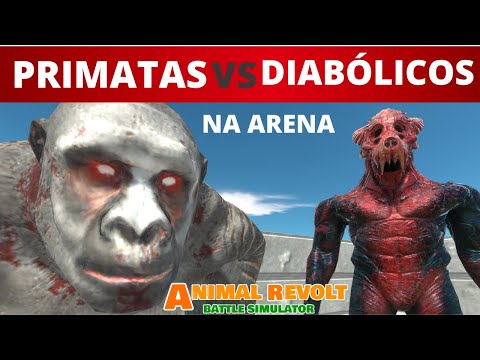 Primatas Mutantes VS Diabólicos - Animal Revolt Battle Simulator