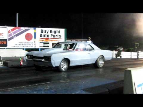 Rocketman's 1967 Cutlass runs10.16 with a Rocket Racing Powered Small Block Olds
