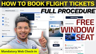 How to book Flight Ticket, Web Checkin & Free Window Seat LIVE BOOKING