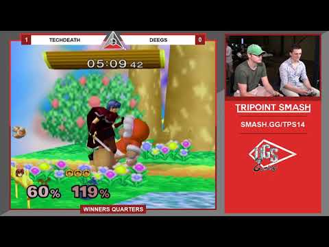 Techdeath (Marth) vs Deegs (ICs) - Tripoint Smash 14 Melee Winners Quarters