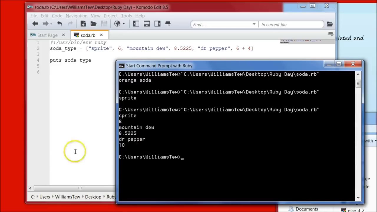 Ruby Programming   6   How to Write Arrays in Ruby