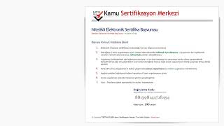 Süresi bitmek Üzere olan ,NES (Nitelikli Elektronik Sertifika) İmza Kartı Başvur