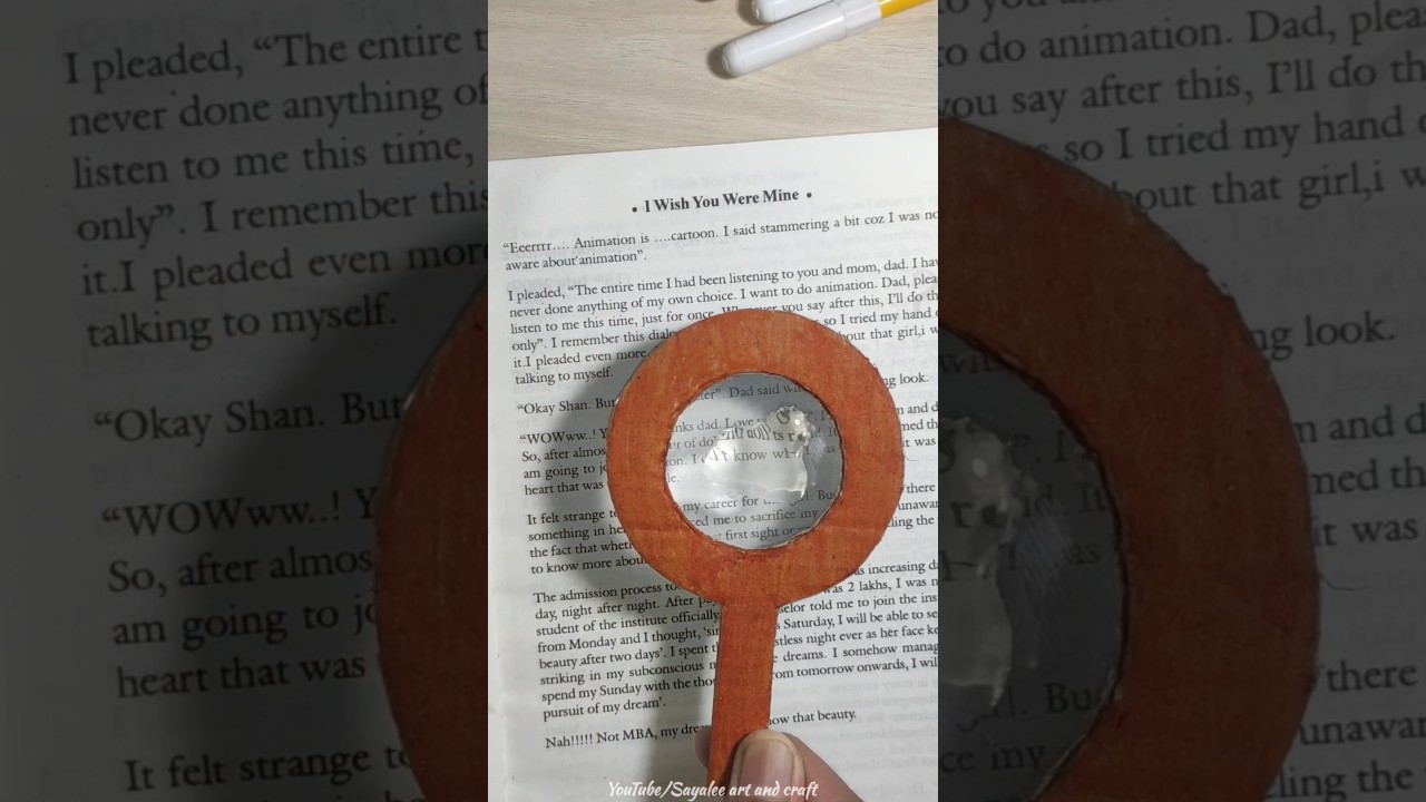 Diy magnifying glass with cardboard 🍥 #shorts #diy #art #crafteasy @chaoticsay