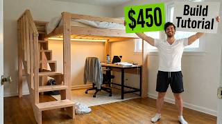 Full Size Loft Bed with Stairs | Step-by-Step DIY Build Tutorial