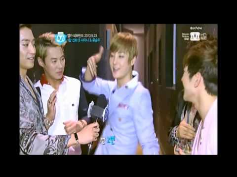 130530 Mnet Wide M Countdown behind story-SHINHWA CUT