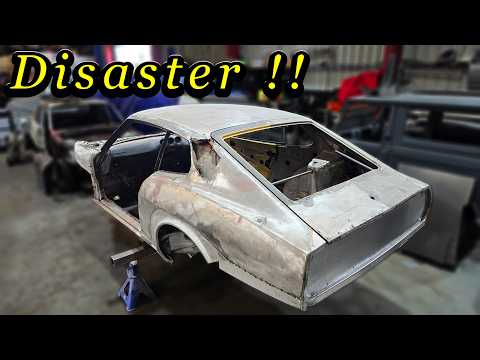 Custom transmission tunnel and floor In the Barn Find Disaster Datsun