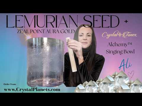 Lumerian Seed Zeal Point Aura Gold Crystal Tones® Alchemy Singing Bowl 8" D-5