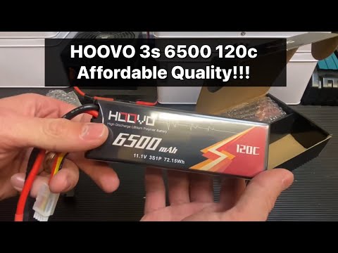 HOOVO 3S Lipo Battery 11.1V 6500mAh 120C Hard Case Unboxing and Overview!