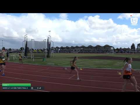 Mixed U11 4x100m Timed Final 9: 2021 Commonwealth Bank State Relays Championships // LAVicTV