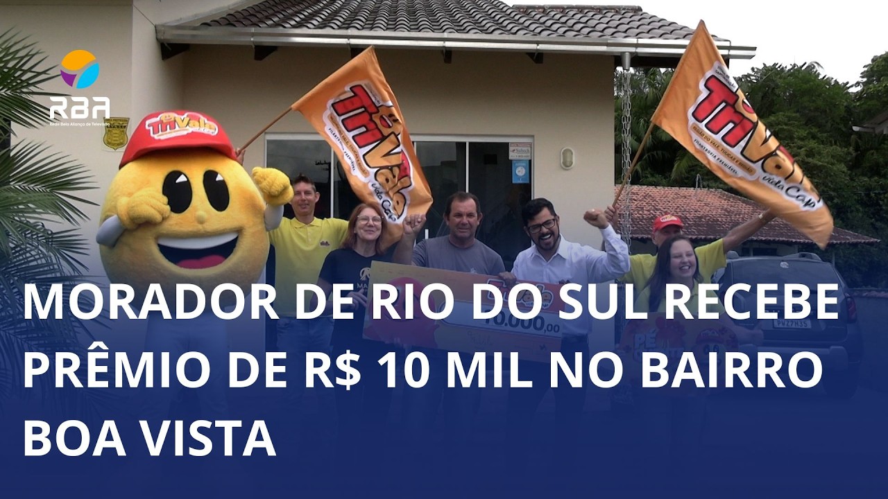 Morador de Rio do Sul recebe prêmio de R$ 10 mil no bairro Boa Vista