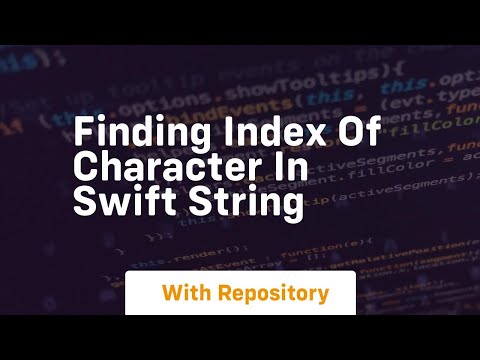 finding index of character in swift string