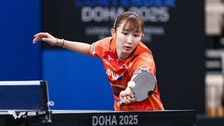 左腕故障の早田ひな 驚異の粘りを見せるも8強入りならず。中国の若手に惜敗[Japan news]【卓球 WTTドーハ】