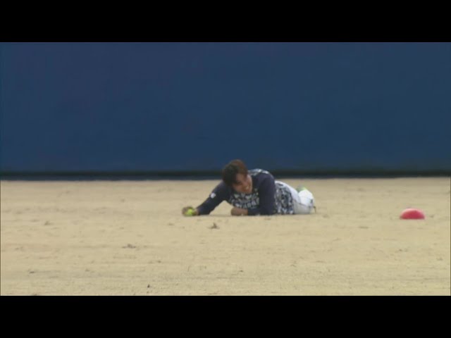 【春季キャンプ】ライオンズ・鈴木将平がテニスボールキャッチに挑戦!! 2023年2月12日 埼玉西武ライオンズ