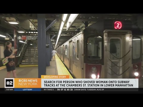 Woman pushed onto subway tracks in Lower Manhattan