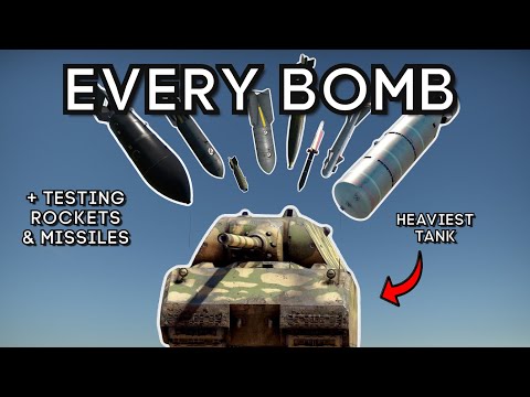 (Part 1) Testing EVERY BOMB, MISSILE + ROCKETS against (Heavies Tank) Maus - WAR THUNDER